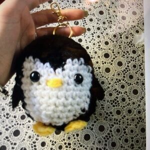 Crochet Penguin Keychain